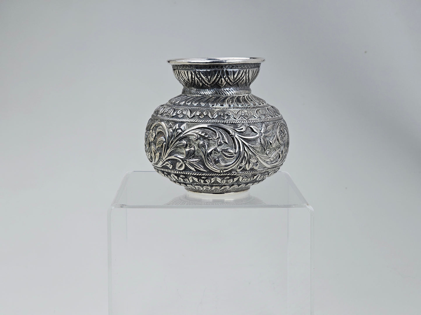 Anglo Indian silver vase