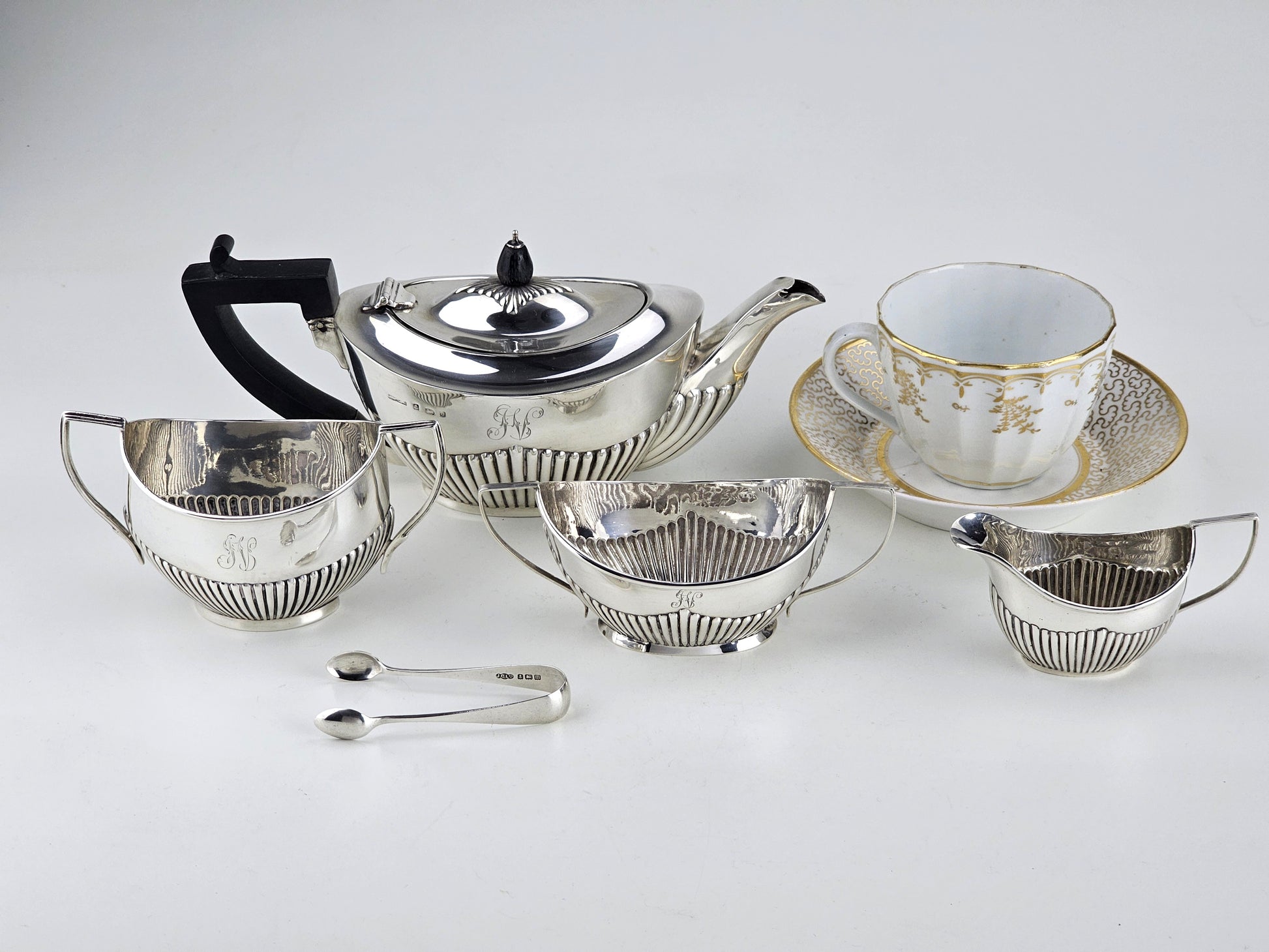 Antique silver tea service
