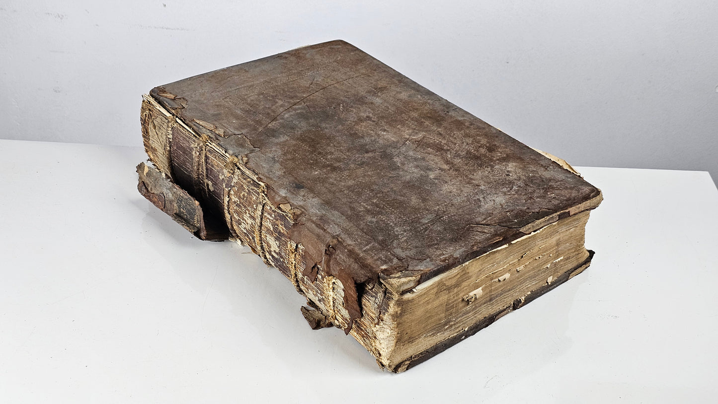 Antique leather bound 18th century bible