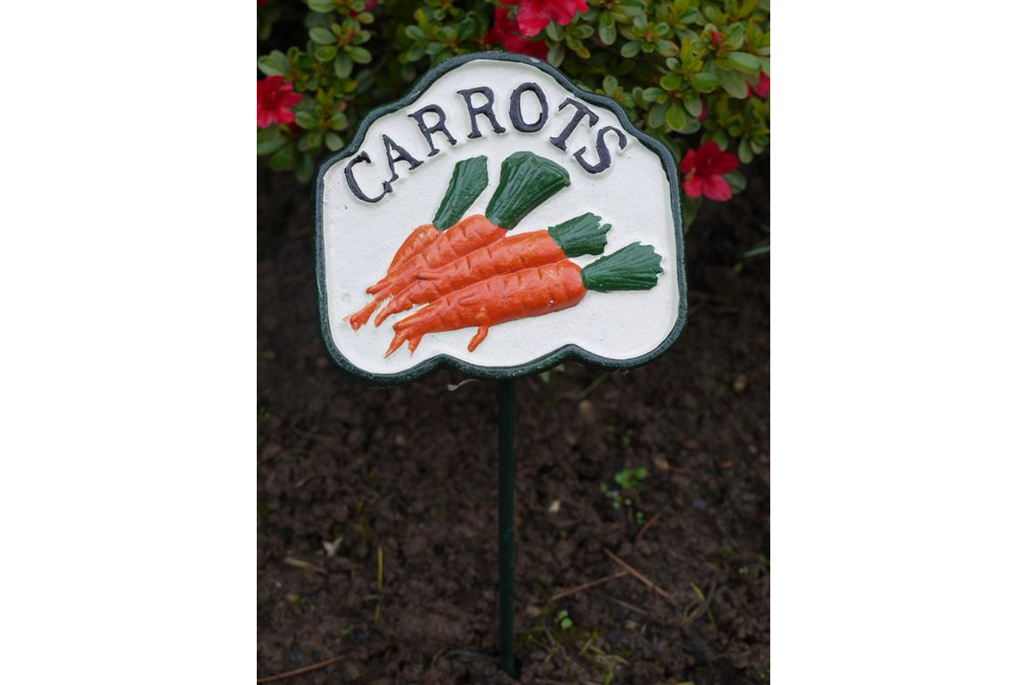 Carrots vegetable label