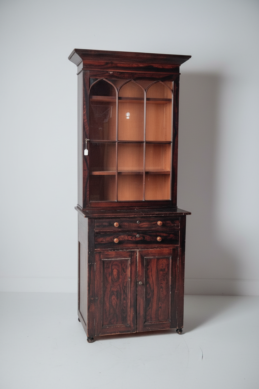 Bookcase Cabinet - Faux Rosewood