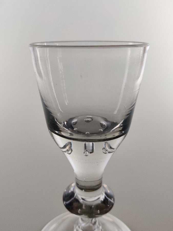 English Georgian Large Baluster Wine Glass