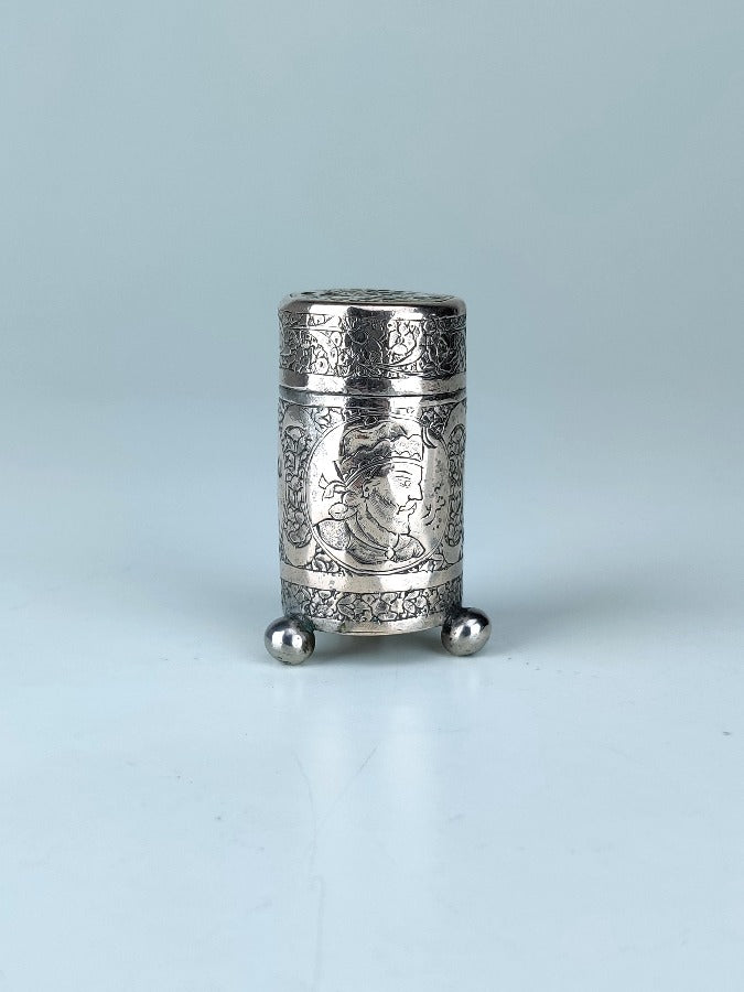 Antique Silver Pounce Pot