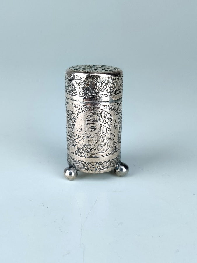 Middle Eastern Silver Pounce Pot