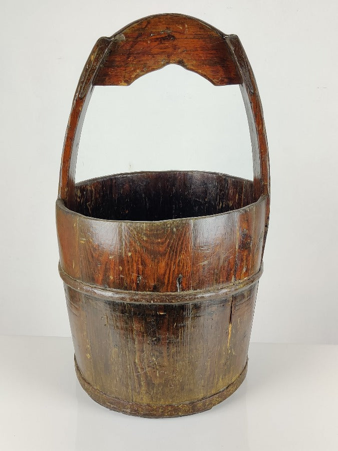 antique wooden bucket