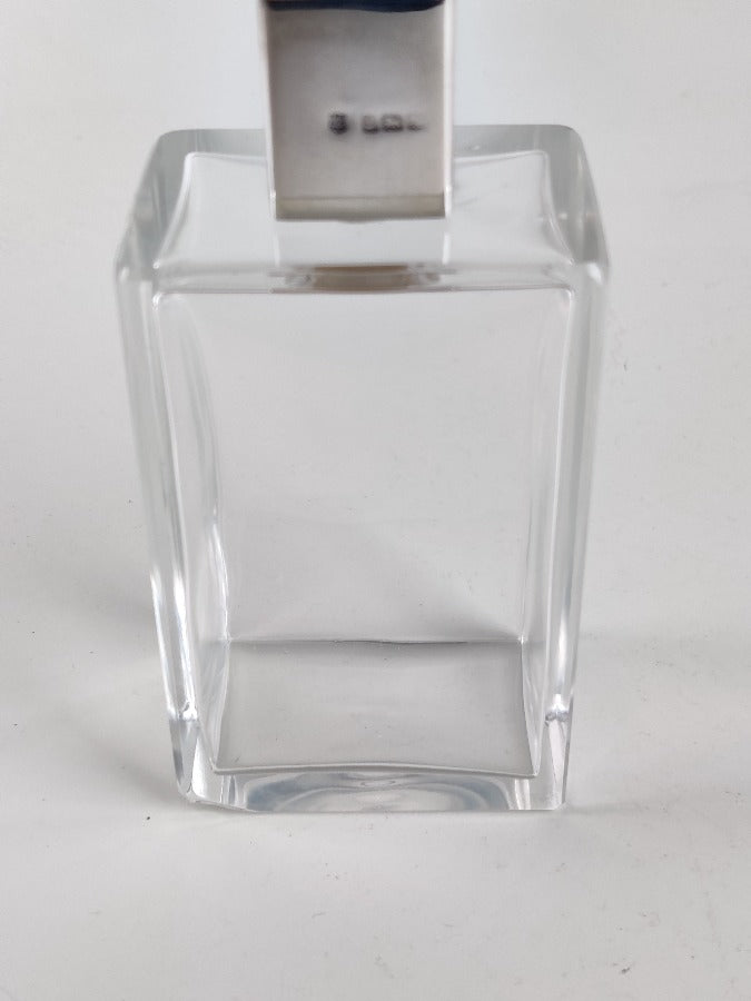 Art Deco Silver Topped Scent/Cologne Bottle