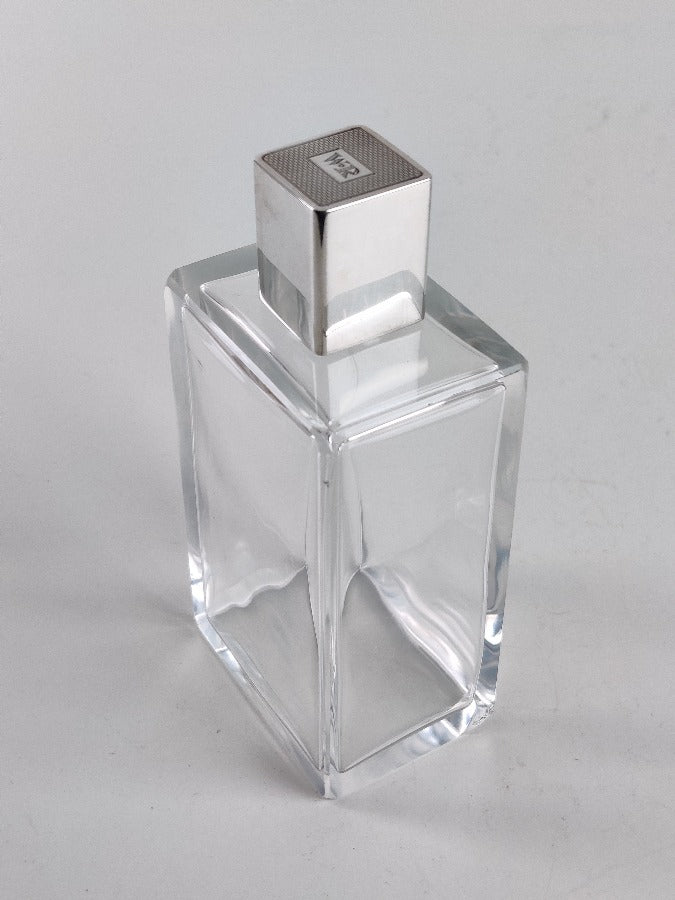 Art Deco Silver Topped Scent/Cologne Bottle