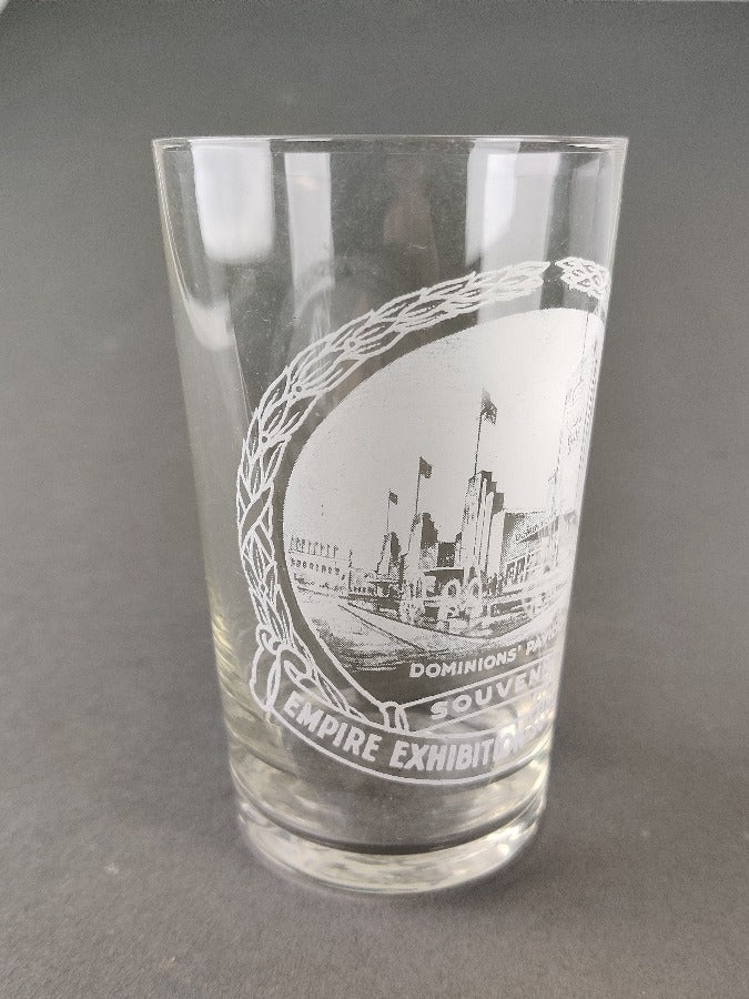 Whiskey glass Empire Exhibition Glasgow 1938