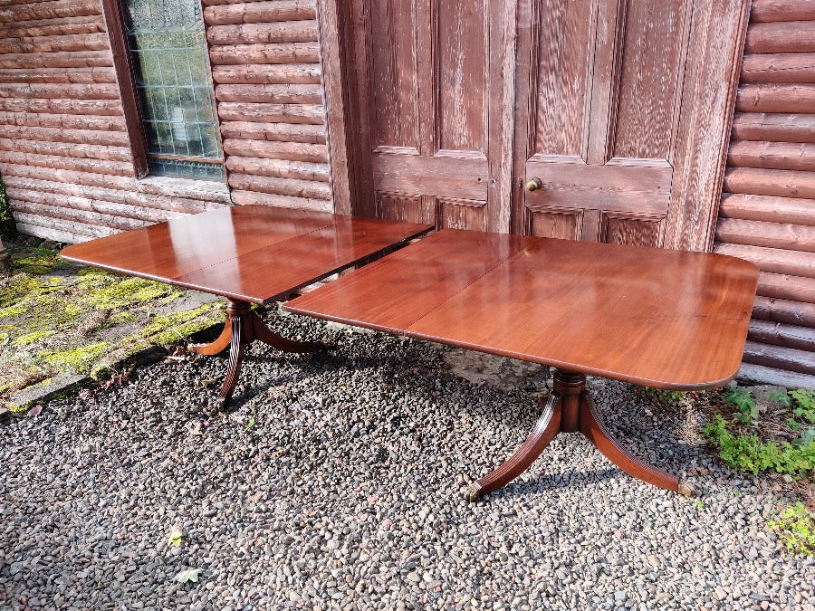 Large Georgian Style Twin Pedestal Dining Table