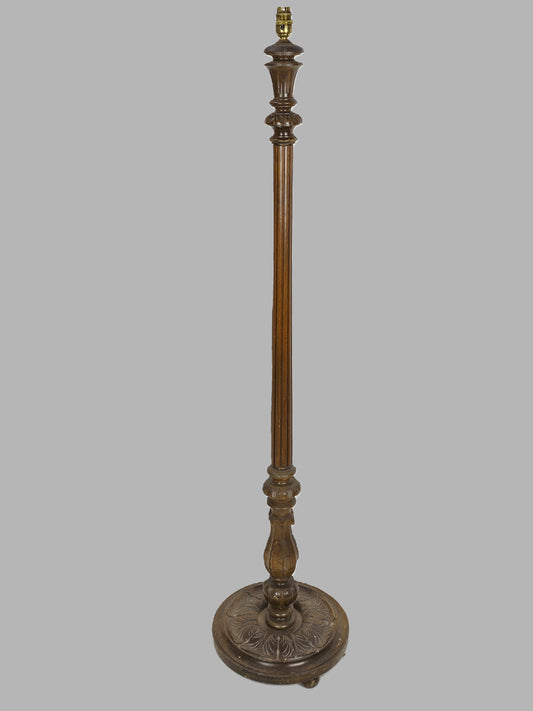 antique wooden standard light