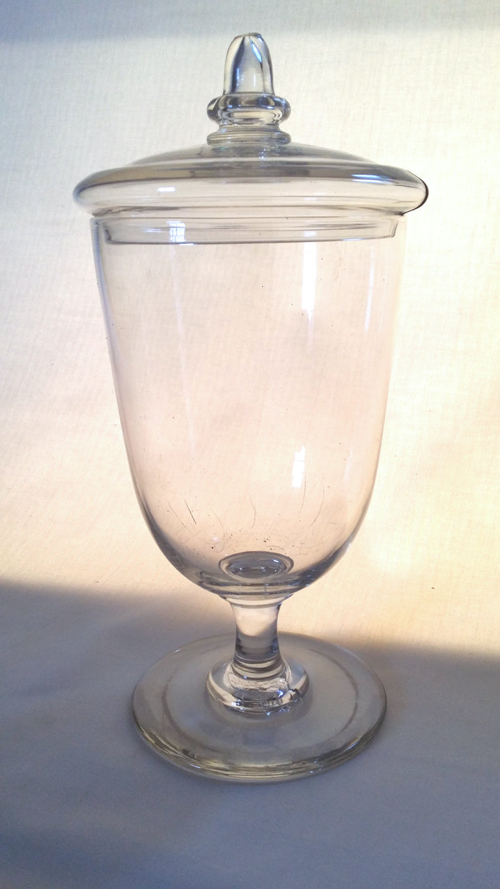 Antique glass storage jar