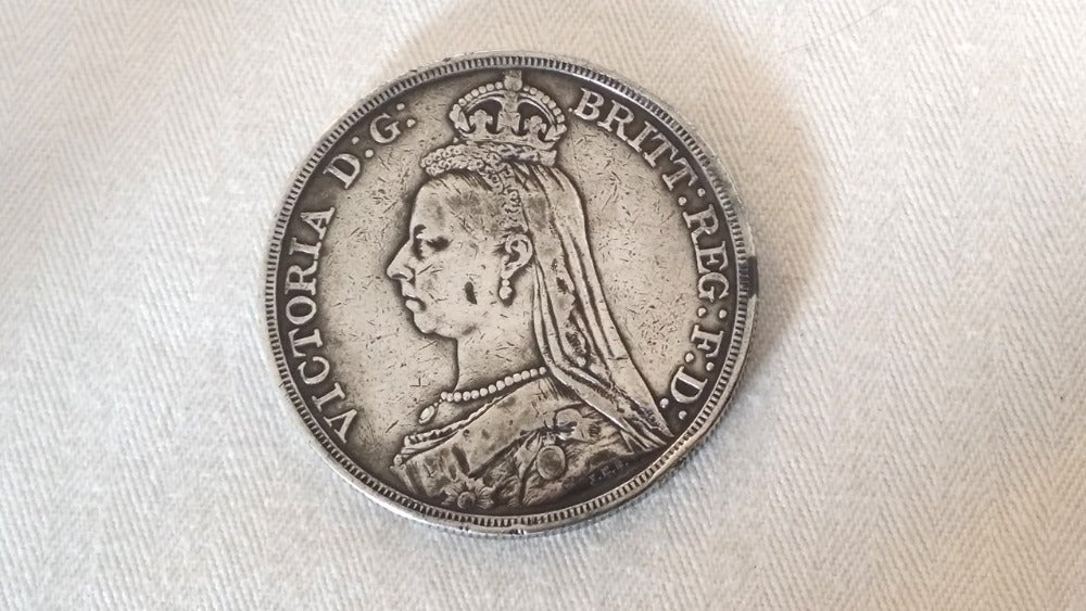 Silver Crown coin 1887 