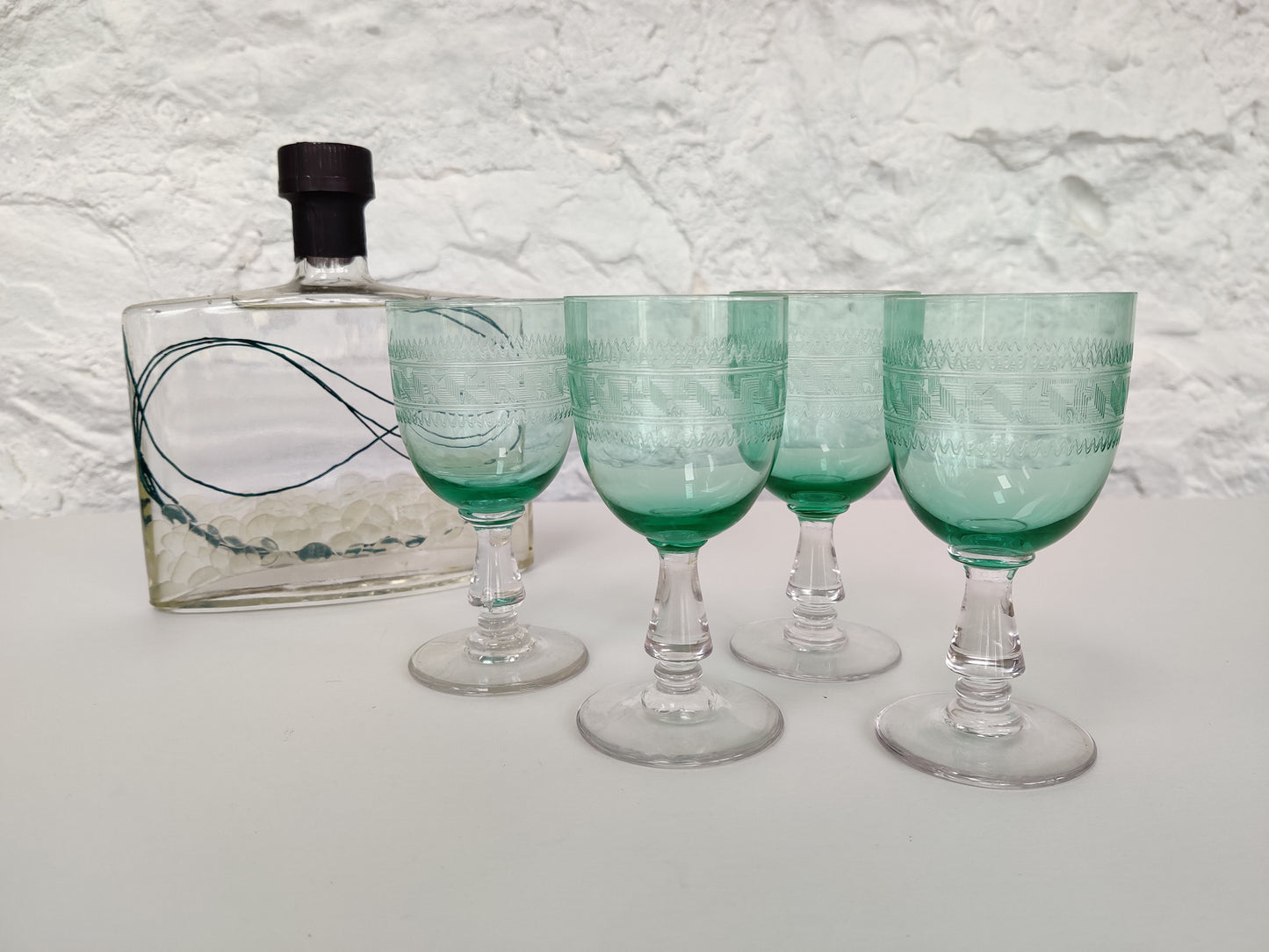Four Vintage Drinks Glasses.