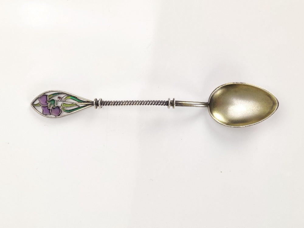 Spoon - Silver Gilt & Enamel