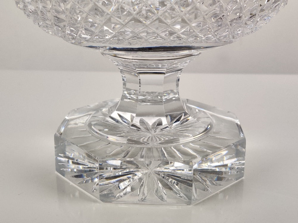 Impressive Vintage Cut Glass Vase