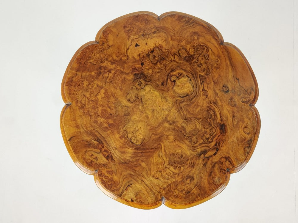 Burr walnut table top