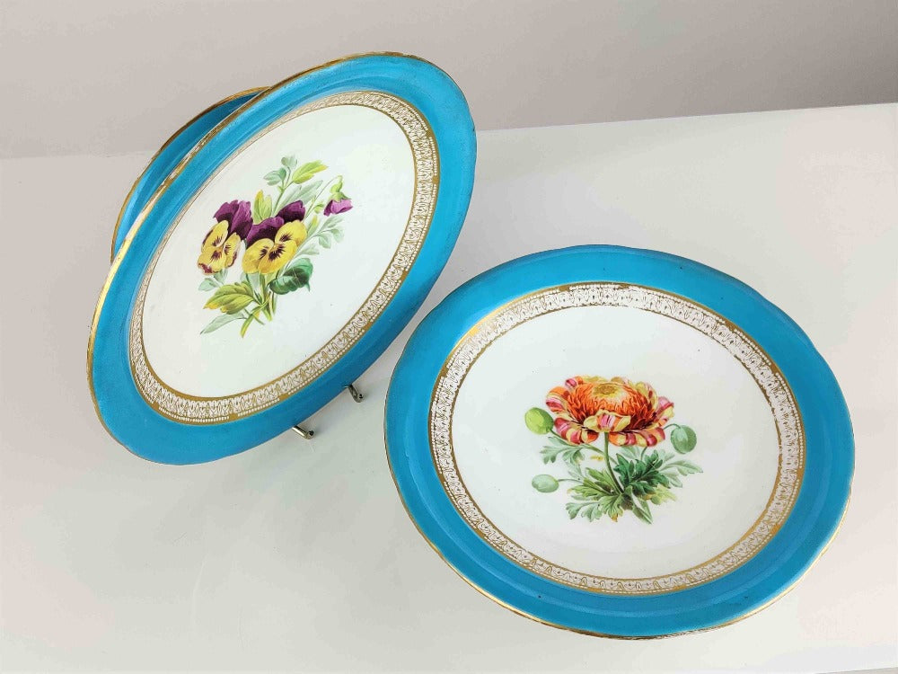 19th century comports fine porcelain