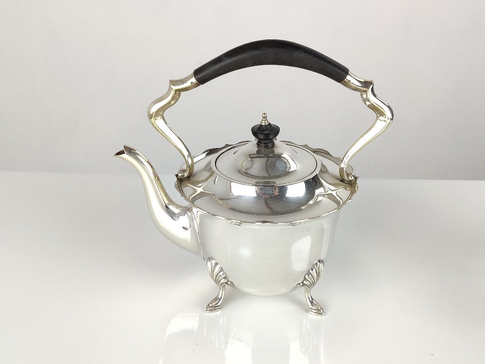 vintage silver kettle