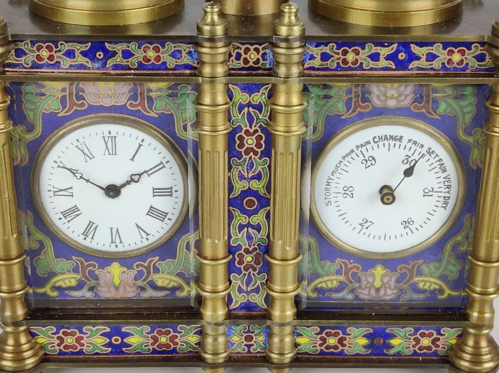 Desk clock with barometer