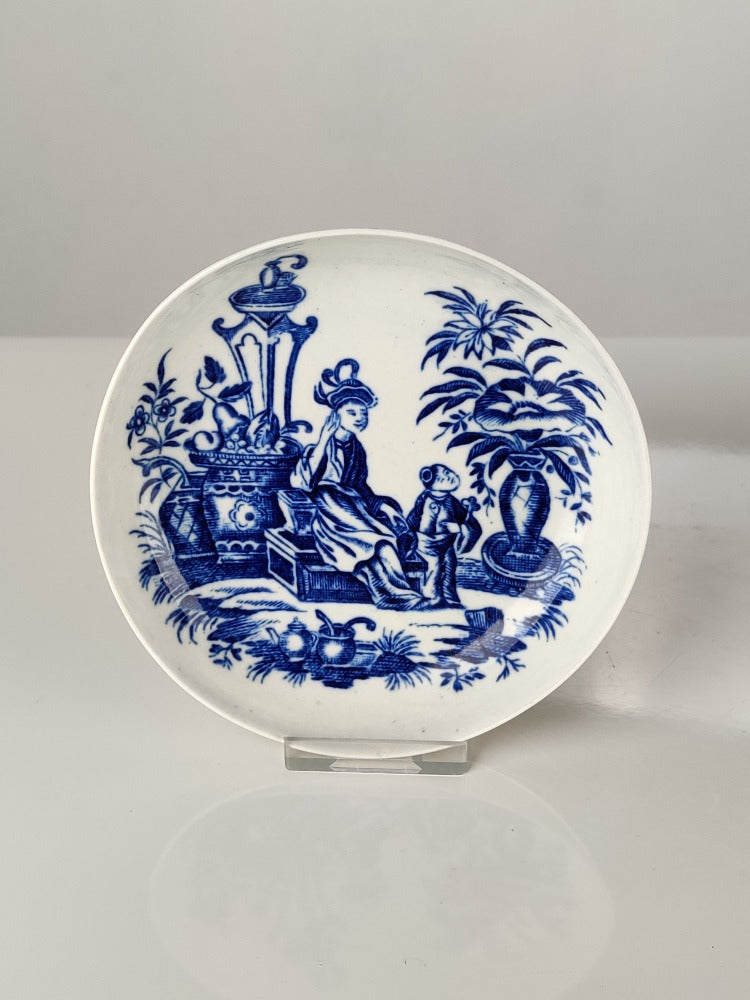 Worcester Blue and White Saucer