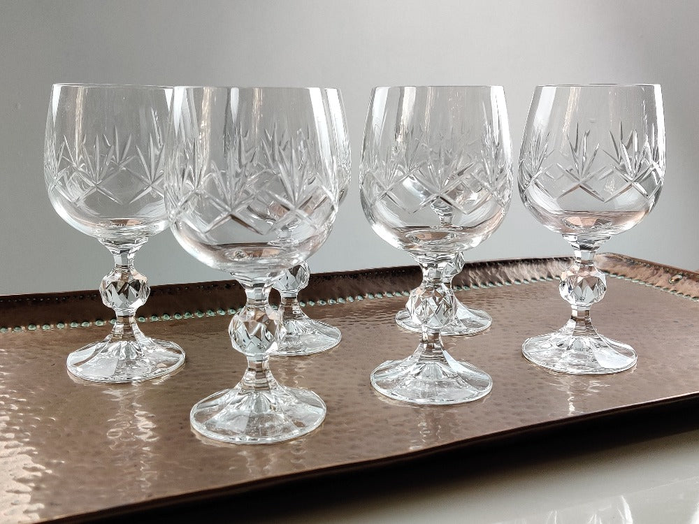 Wine Glasses -Set of six Crystal