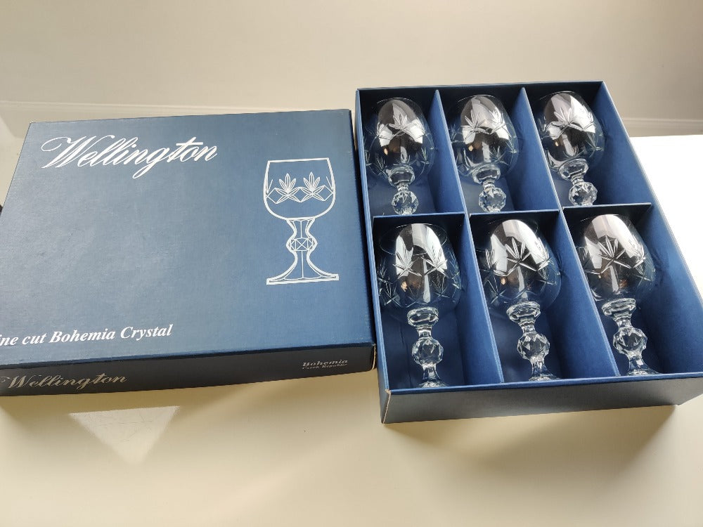 Wine Glasses -Set of six Crystal