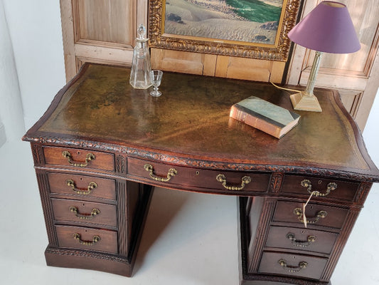 19th century pedestal desk