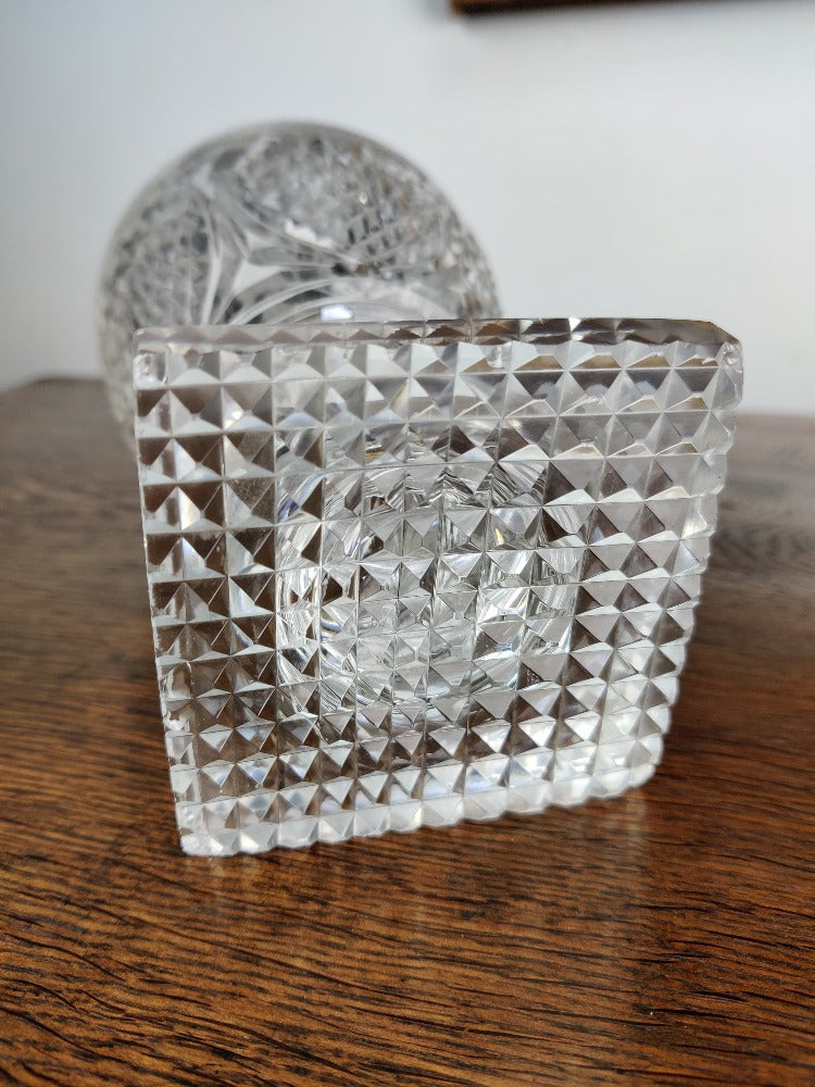 Vintage Cut Glass Vase