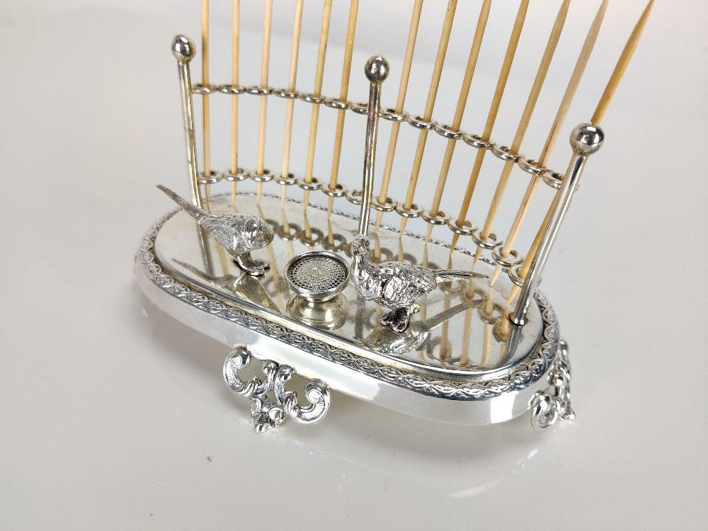 silver toothpick holder