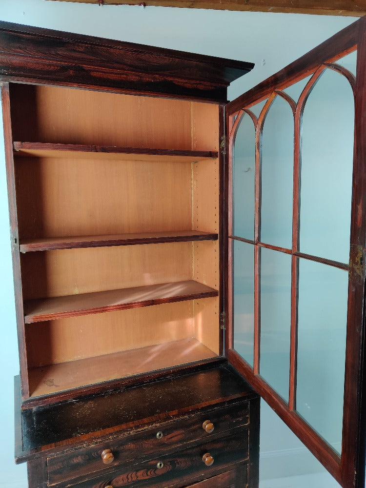 Bookcase Cabinet - Faux Rosewood