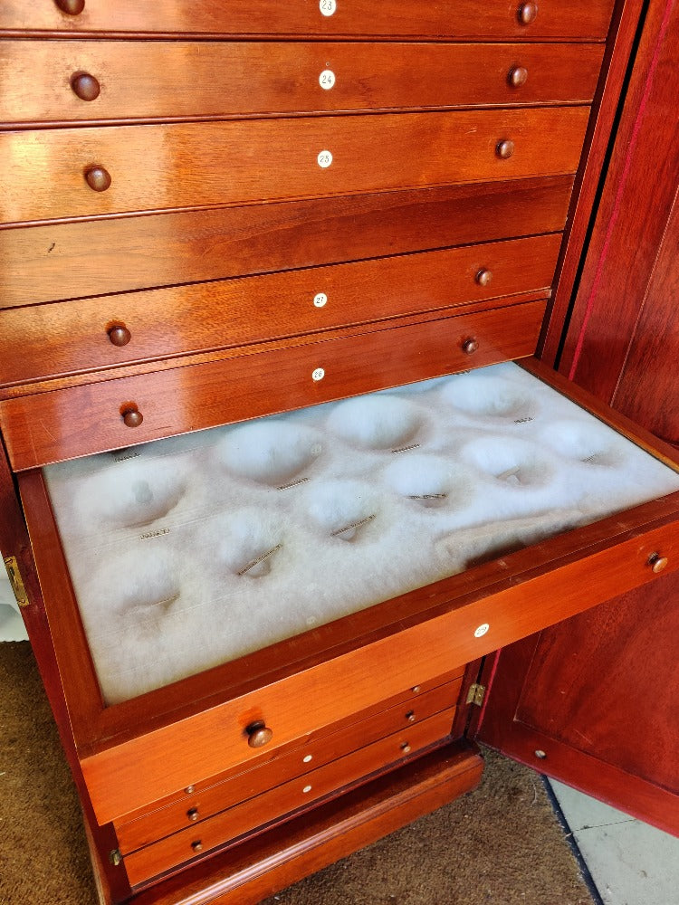 vintage specimen collectors cabinet