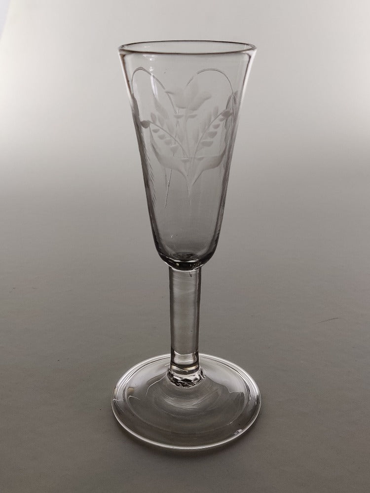 engraved barley glass