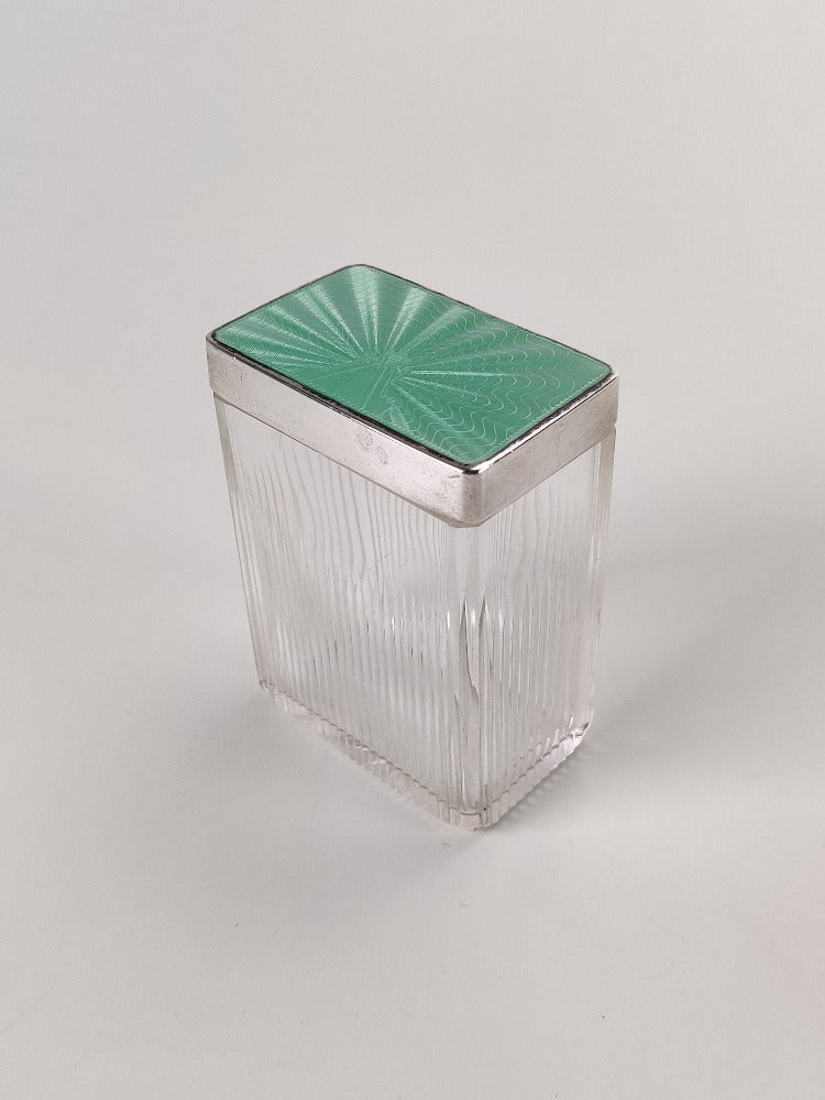 Art Deco silver Jar