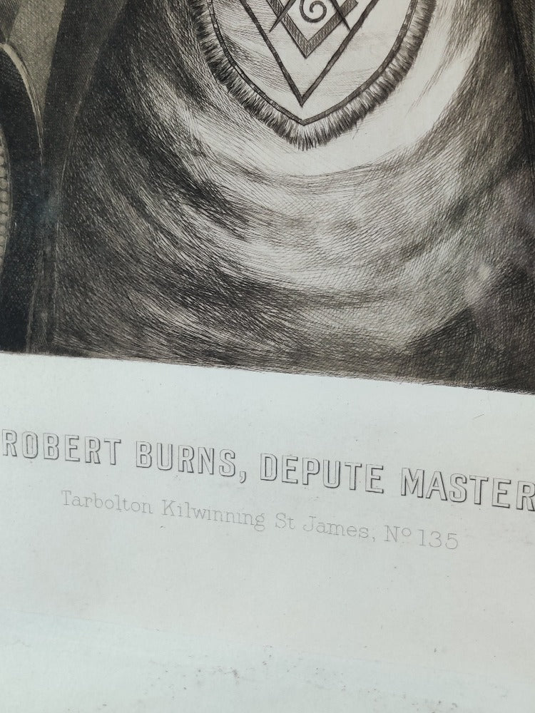 Etching - Robert Burns, Depute Master