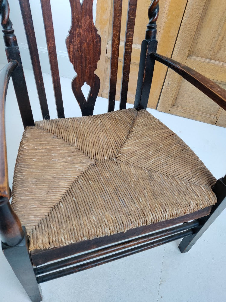 Vintage Rush Seat Chair
