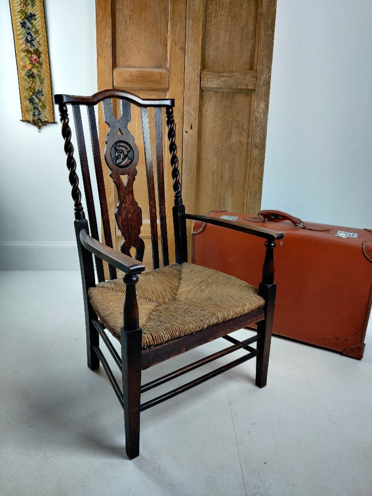 Vintage Rush Seat Chair