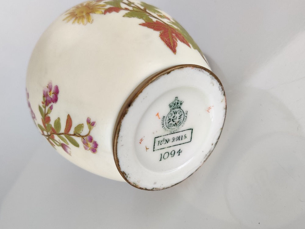 Royal Worcester Floral Jug