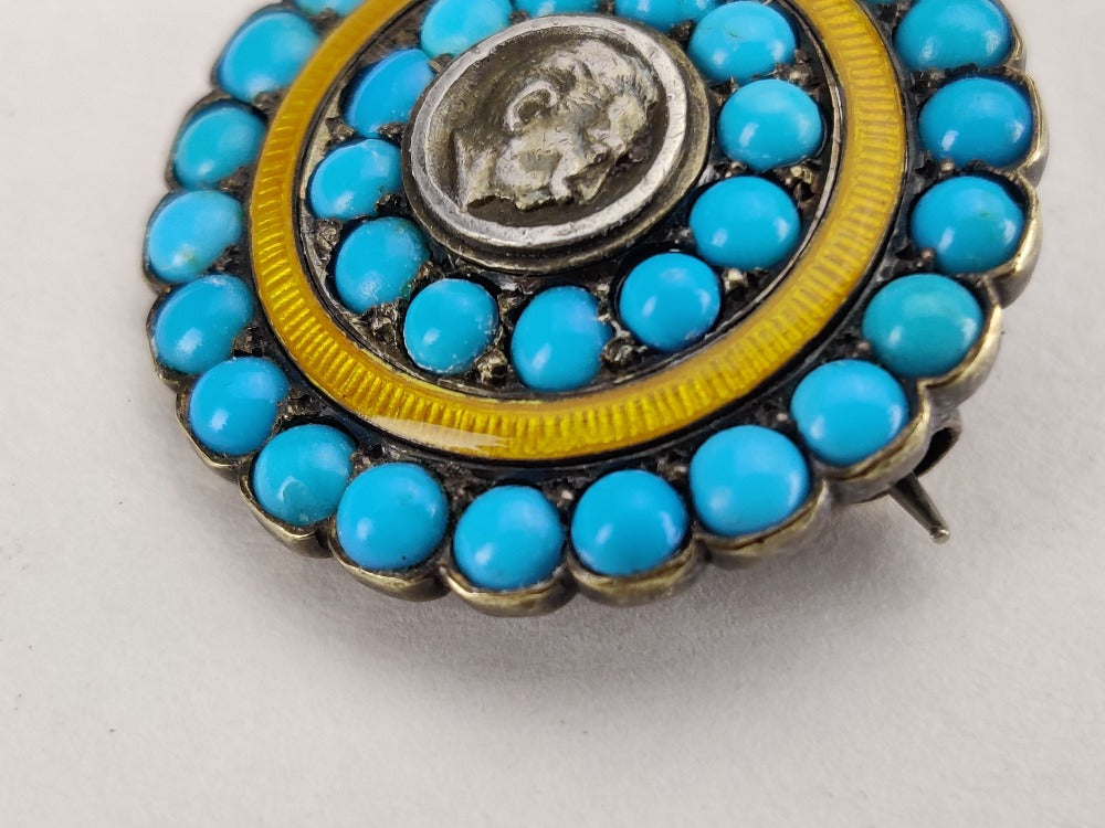 Brooch - Antique Turquoise
