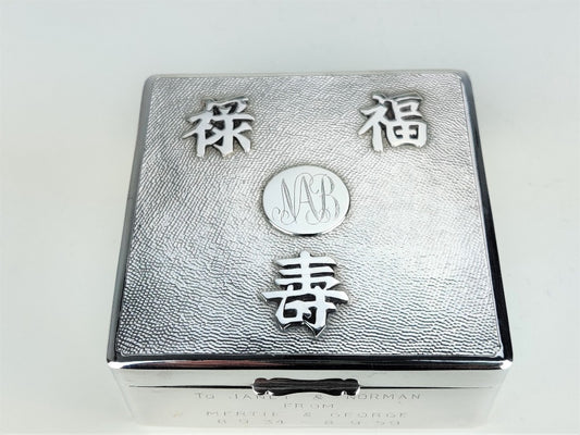 Chinese export sterling silver box