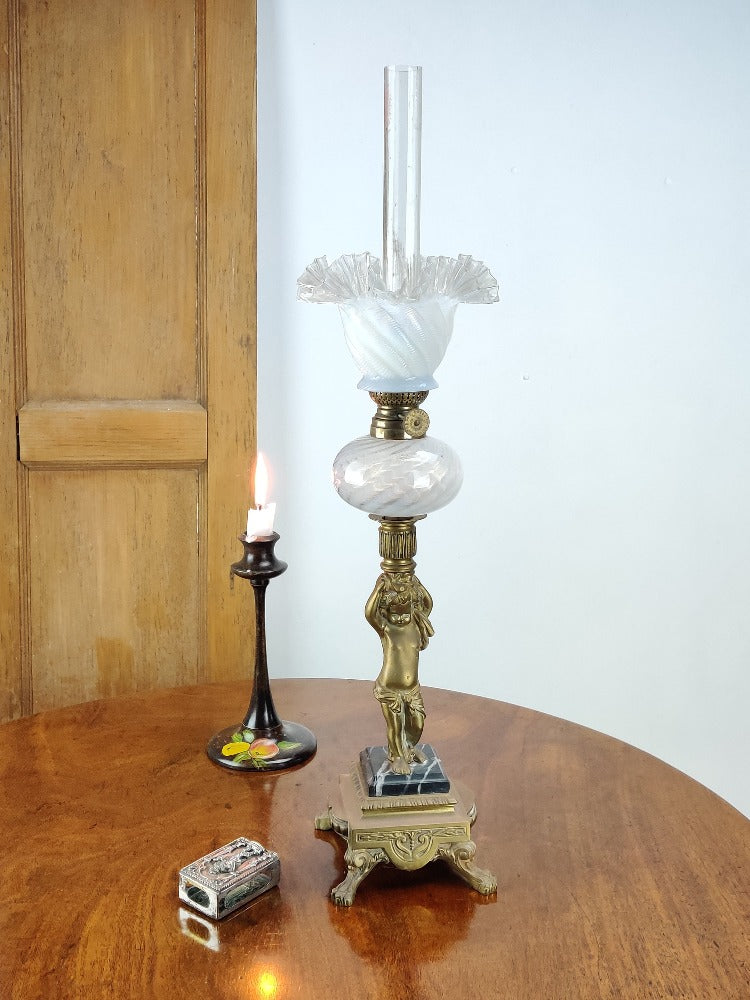 French oil lamp