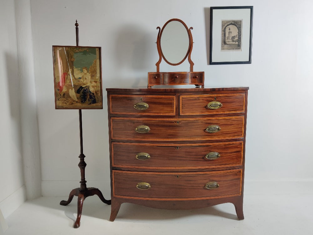 Bow front chest of drawers