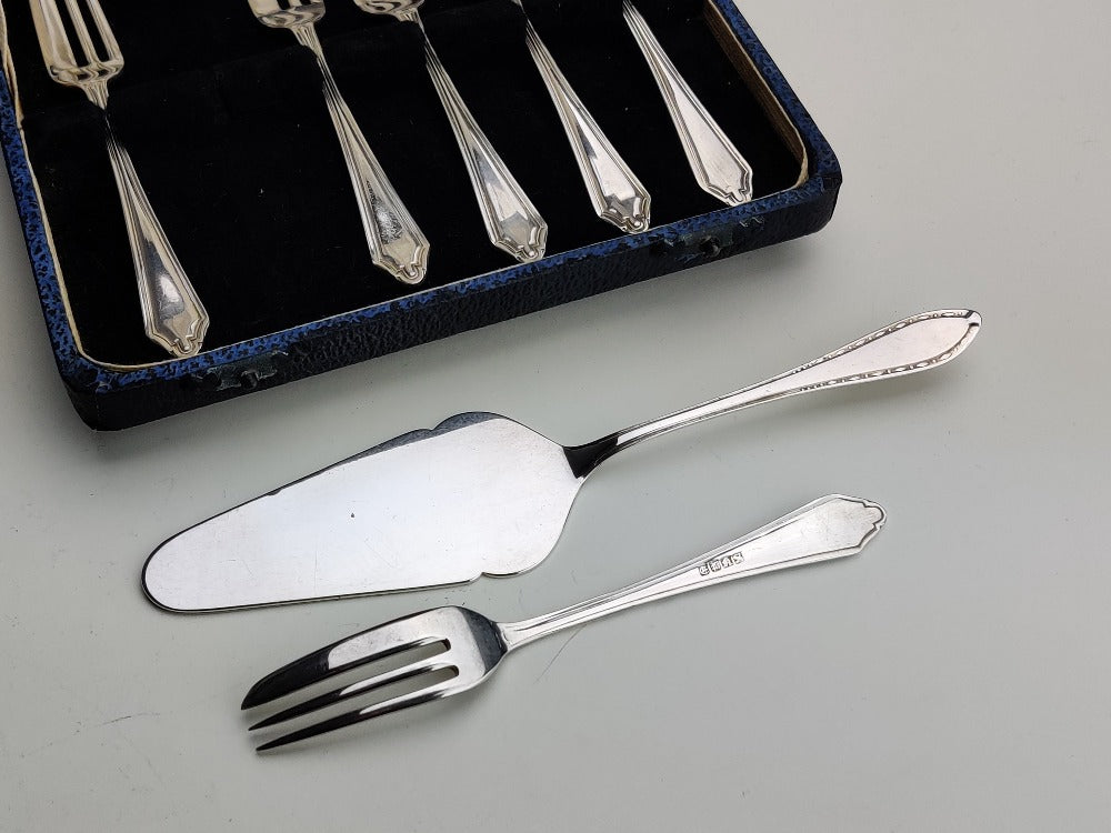 silver plate pastry fork