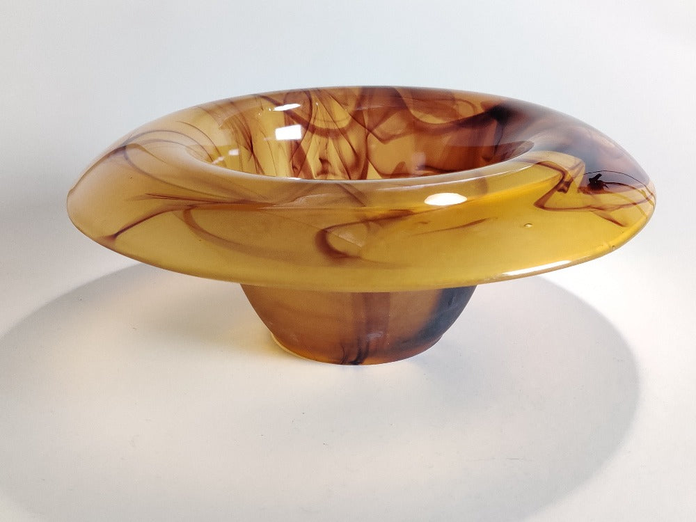 vintage glass rose bowl