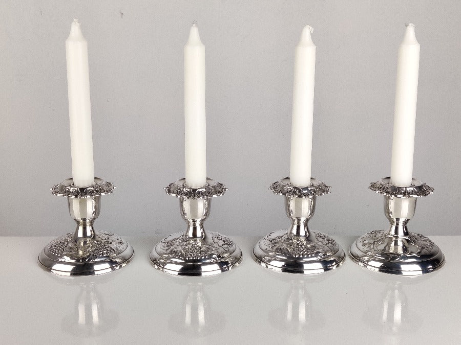 Silverplate candlesticks