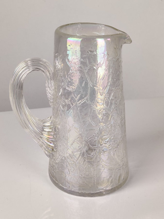 vintage iridescence glass jug 