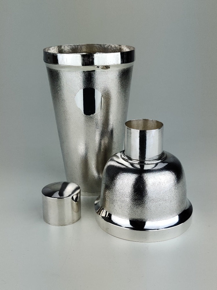 antique silver cocktail shaker